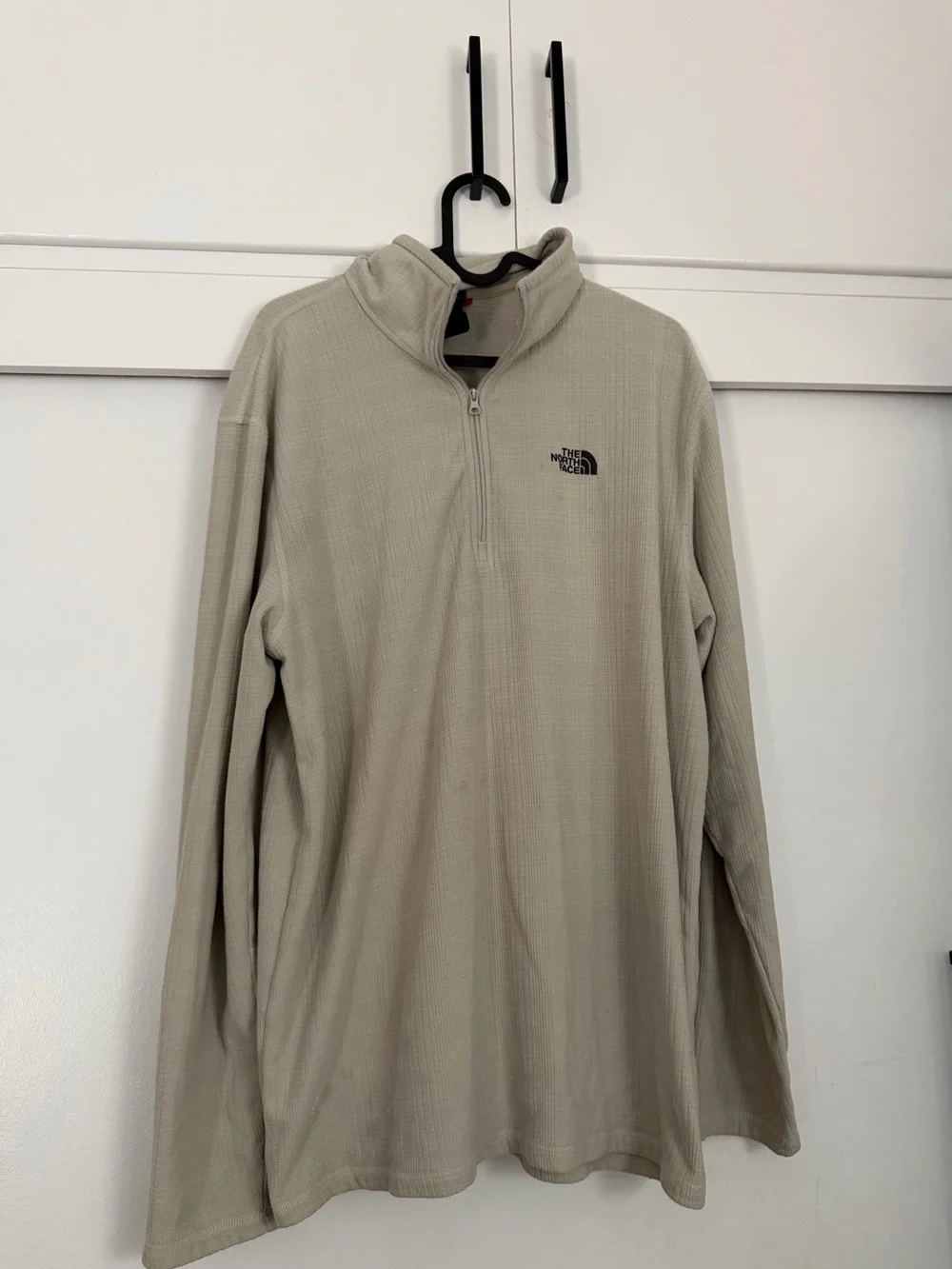 The North Face Light Beige Quarter-Zip Fleece Jacket